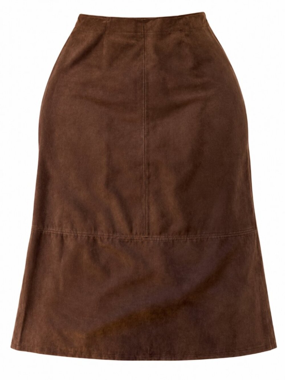 Vintage 90s Y2K Sonoma Chocolate Brown Faux Suede Maxi Skirt Size 14